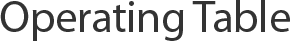 Operating&nbsp;Table